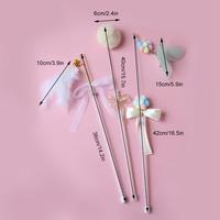 3 sztuk Cat Teaser Wand fałszywe pióro Kitten Teaser Stick interaktywna zabawka dla kota pluszowy kot zabawkowe zwierzątko szkolenia zabawka dla kotów artykuły dla zwierząt 6